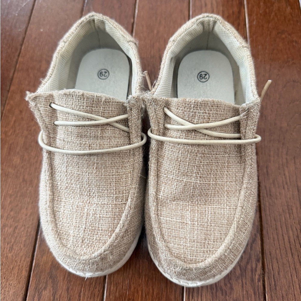 Casual Tan Slip-On Shoes for kid size 11.5